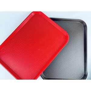 Vintage Red & Brown Cambro Cafeteria Restaurant Serving Tray Lunch Tray USA